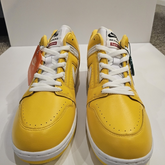 12M - 2017 Nike SB Air Force II Low x Supreme - Yellow - Brand New in OG Box - Picture 7 of 9